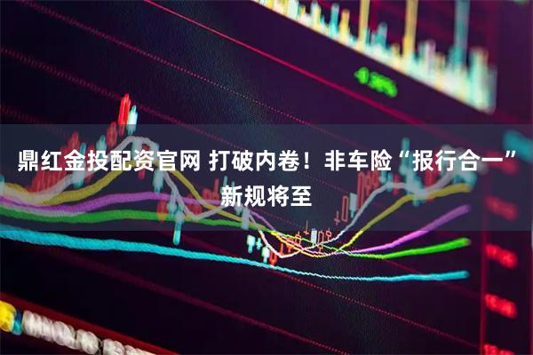 鼎红金投配资官网 打破内卷！非车险“报行合一”新规将至
